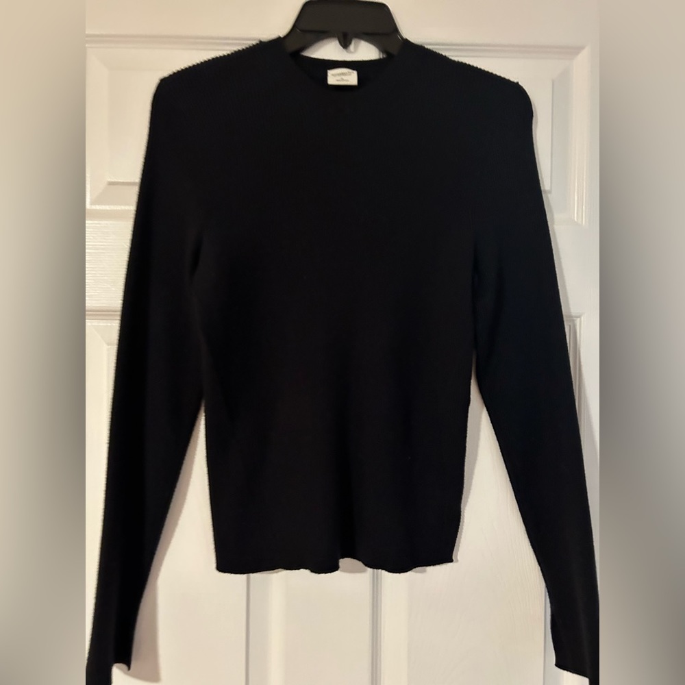 Abercrombie and Fitch Black Long Sleeve Ribbed Sweater